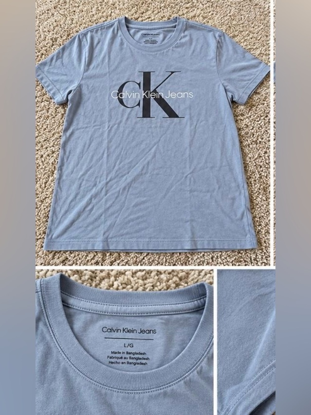 Classic Women Crewneck T‑Shirt in Light Blue